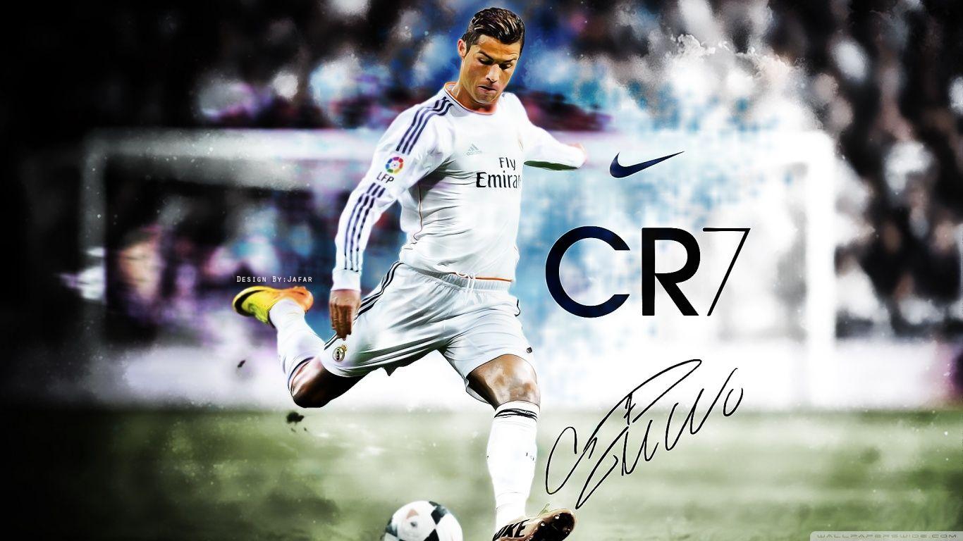 1366x768 Cristiano Ronaldo Football Wallpaper