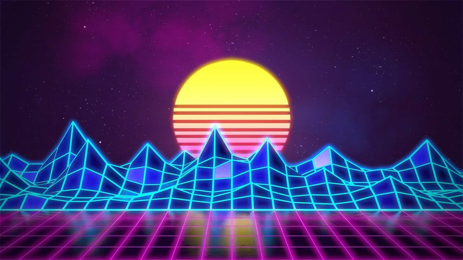1920x1080 Neon 80s Wallpaper
