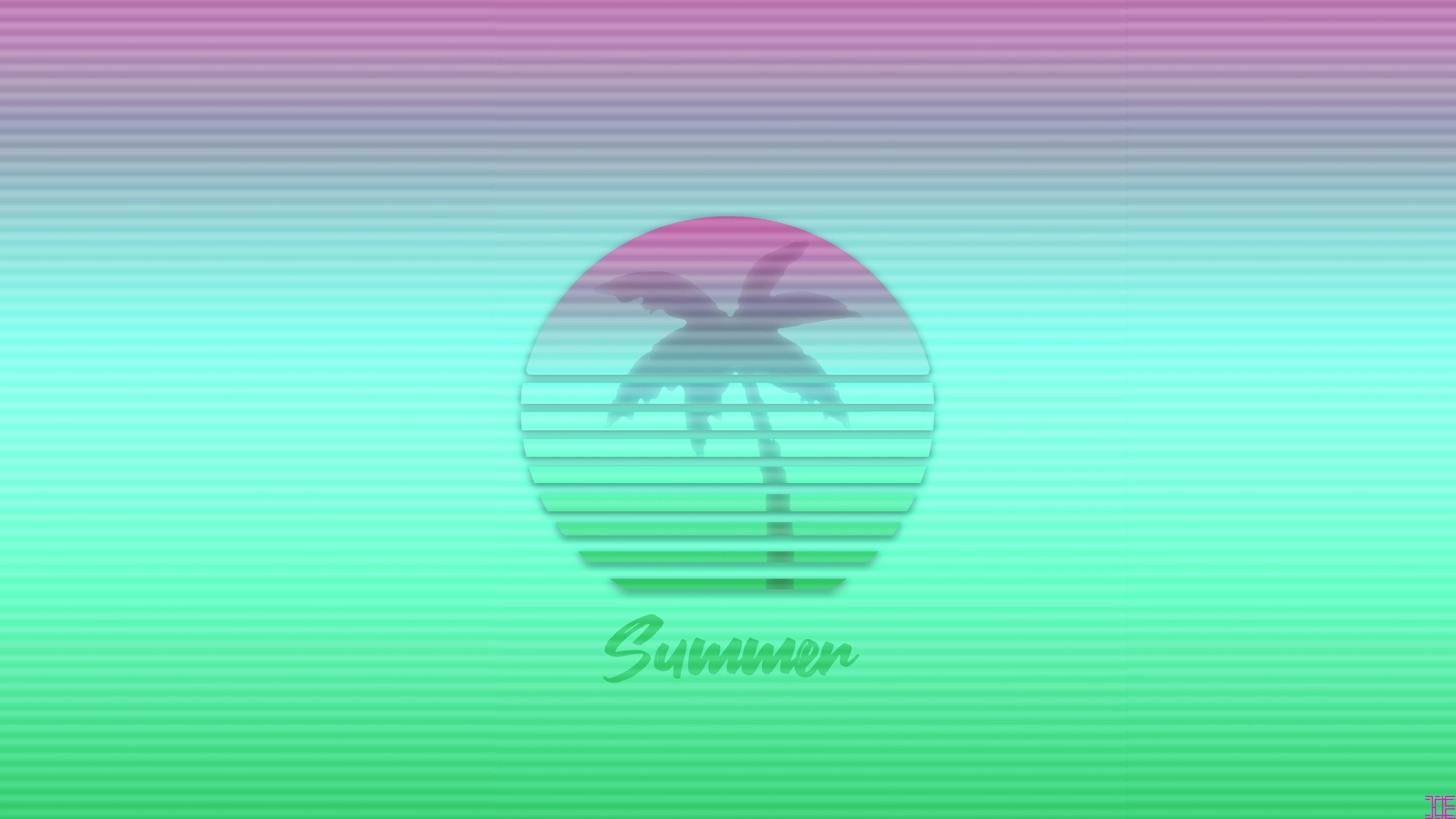 3840x2160 Summer Vibes Outrun Themed 4K wallpaper