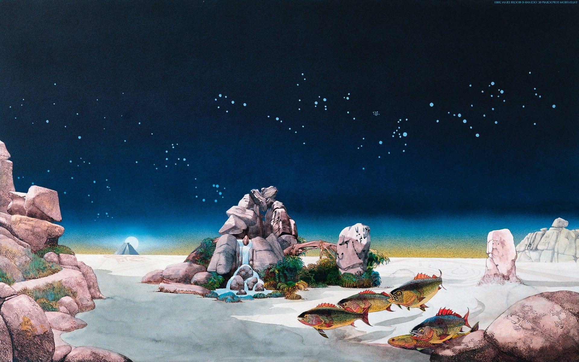 1920x1200 Roger Dean, Fantasy Art, Fish, Rock Wallpaper HD / Desktop and Mobile Background