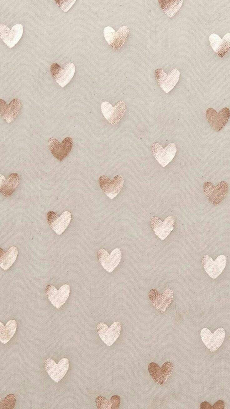 736x1309 iPhone Wallpaper. White, Heart, Pattern, Wallpaper, Design, Beige