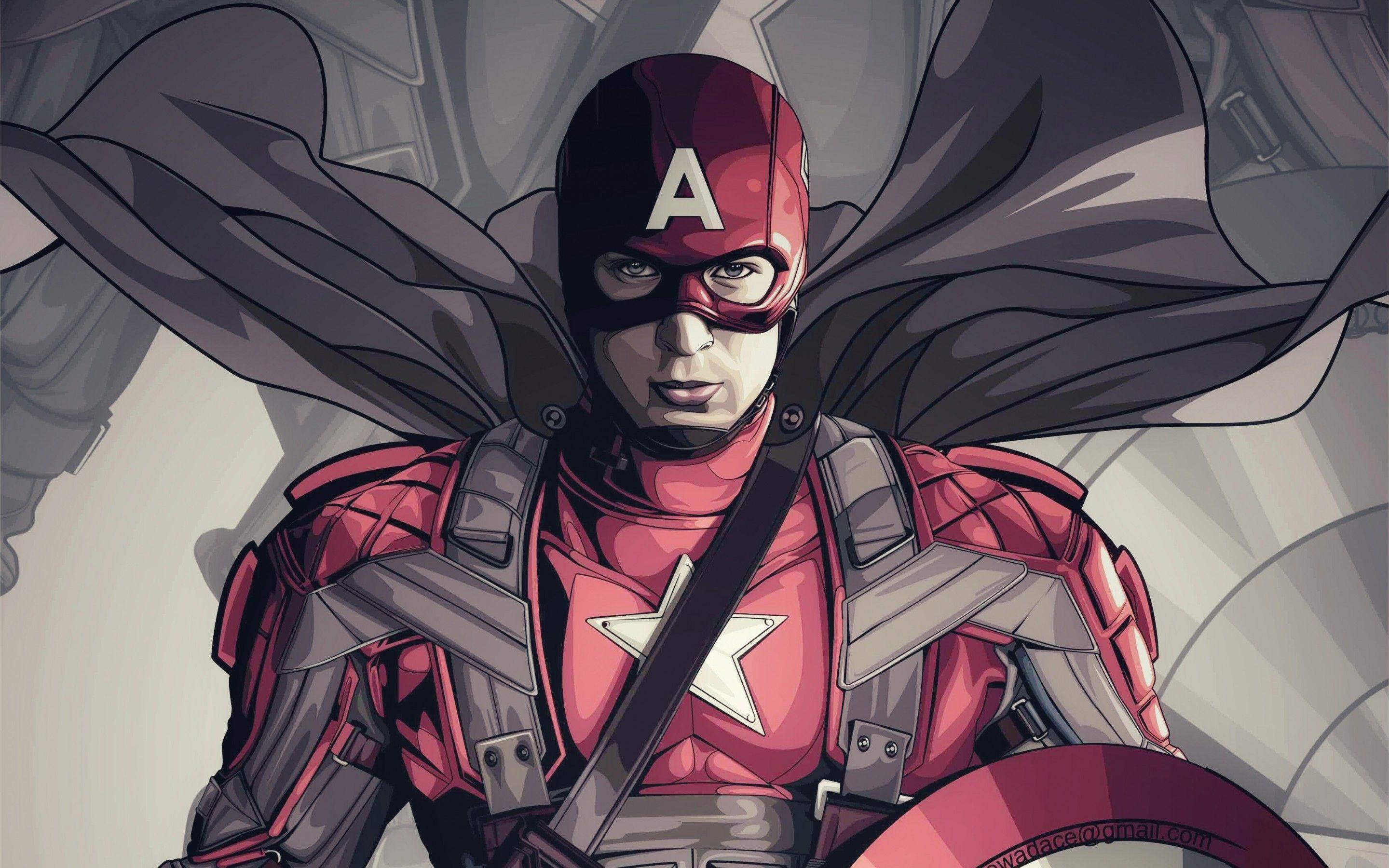 2880x1800 Download 2880x1800 Captain America, Comic Art Wallpaper