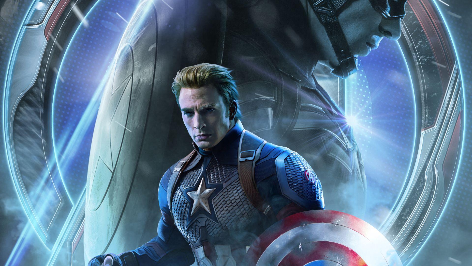 1920x1080 Avengers Endgame Captain America Poster Art 1080P Laptop