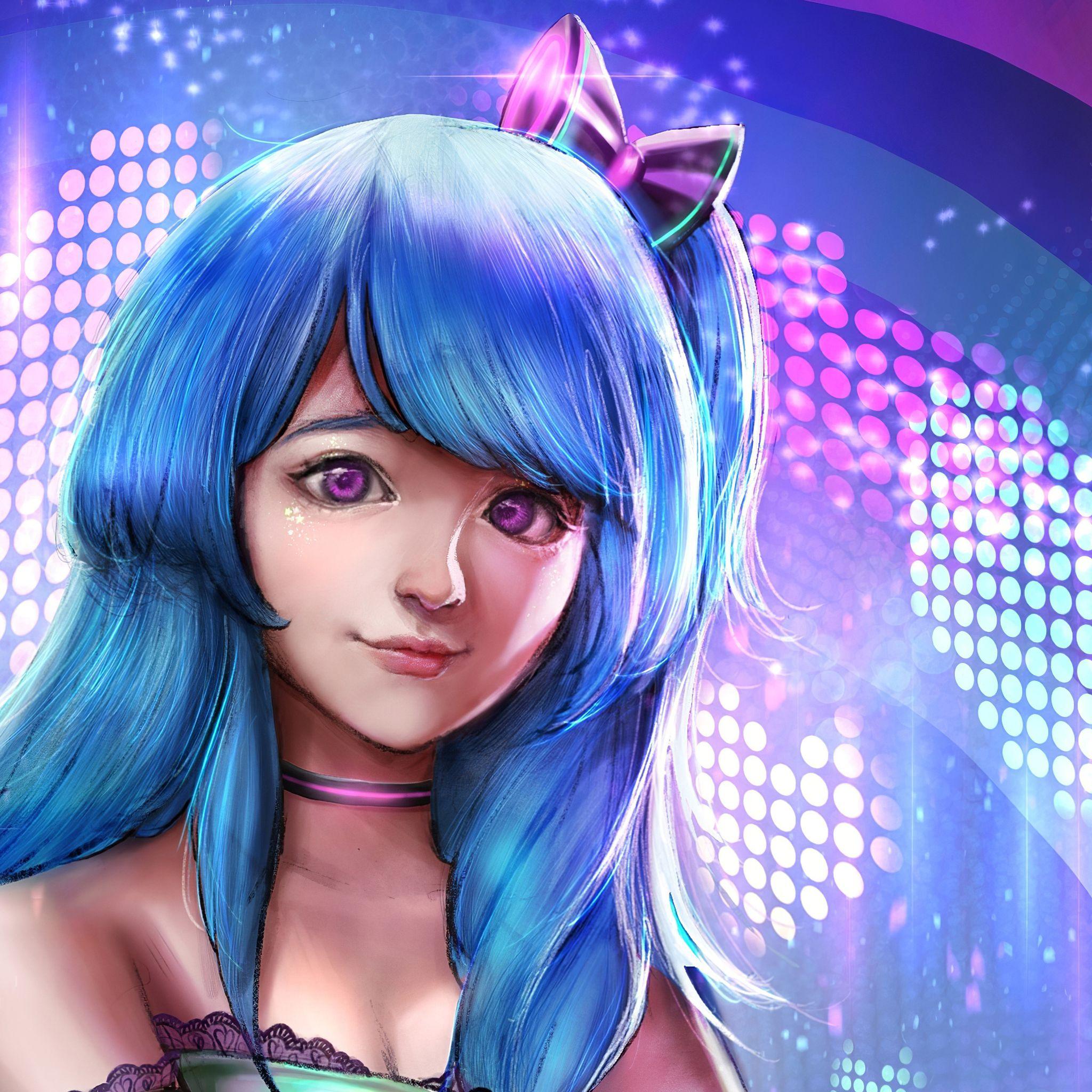 2048x2048 Cyber Rock Drummer Girl 4k iPad Air HD 4k Wallpaper
