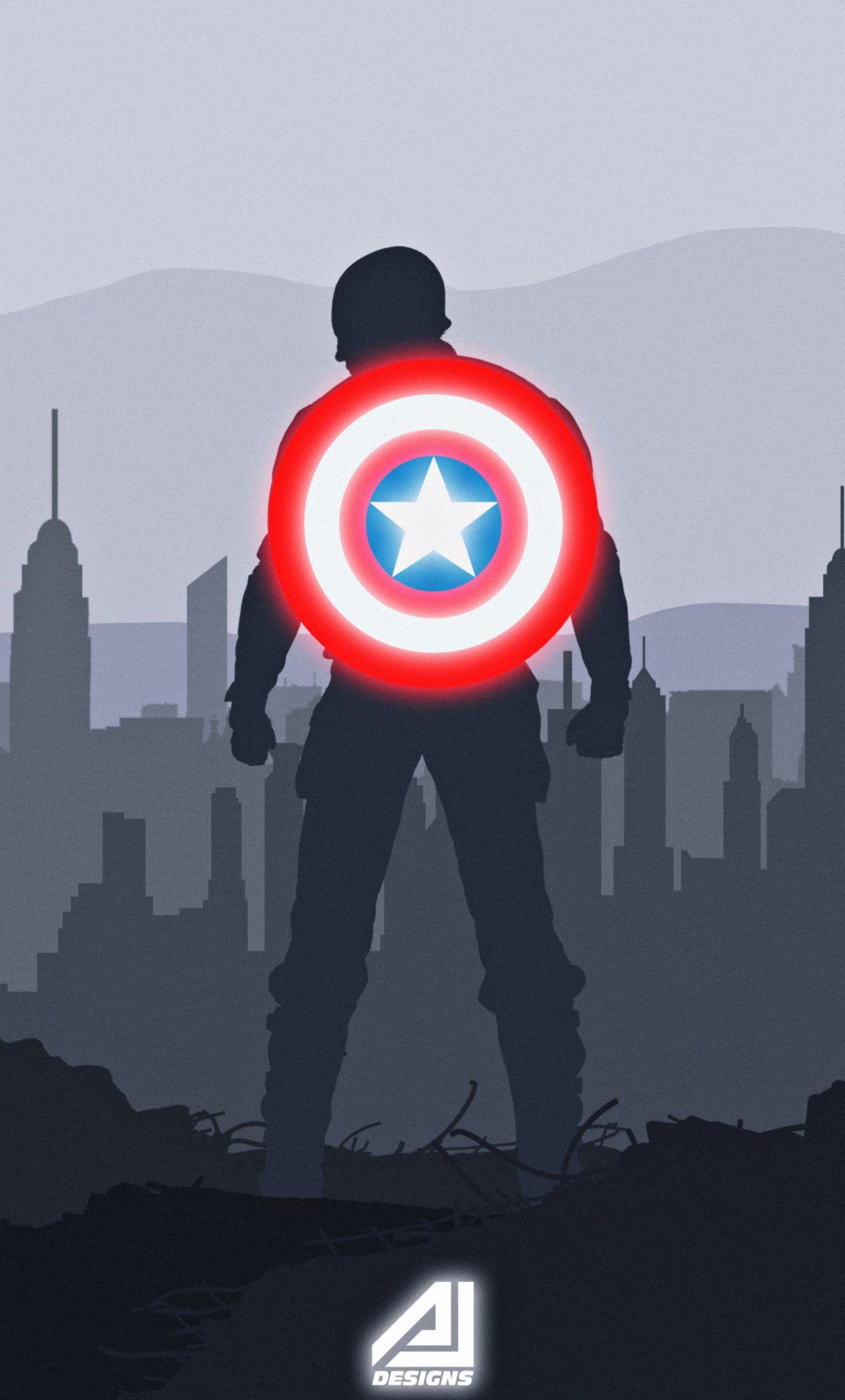 1280x2120 Captain America Shield Artwork iPhone HD 4k