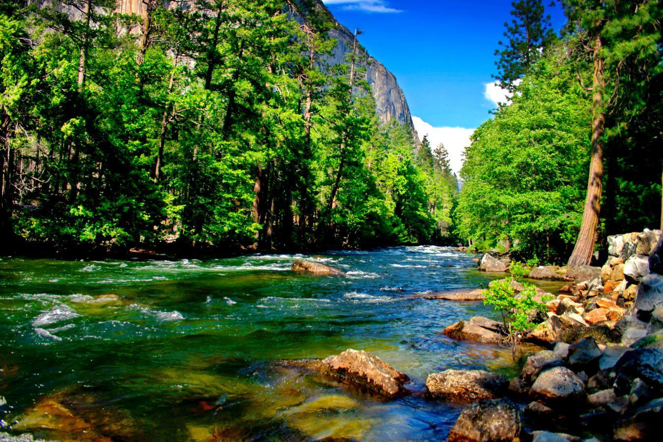 1350x900 Free download Mountain river 149185 High Quality and Resolution