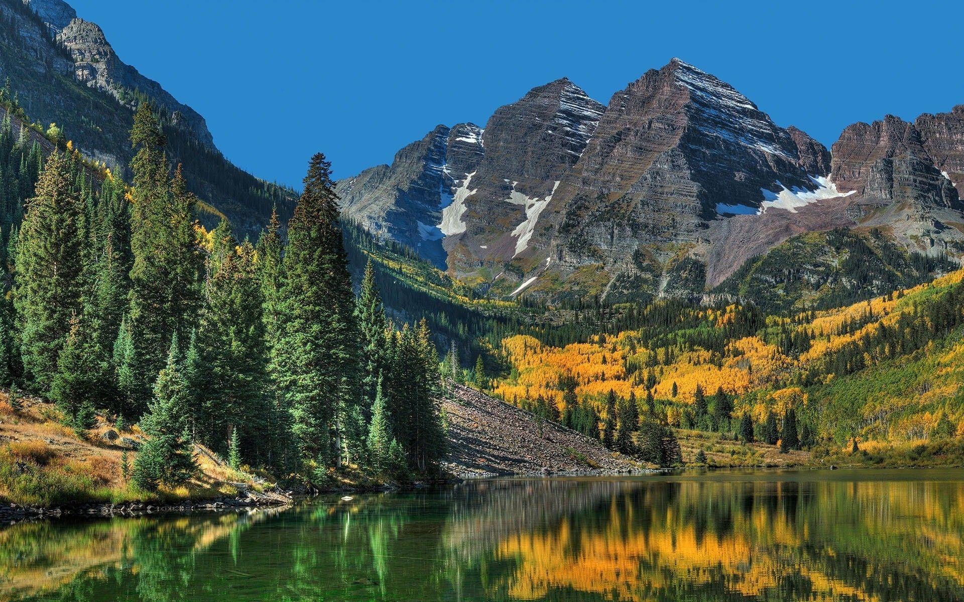 1920x1200 Free download Mountains and River Wallpaper HD Wallpaper
