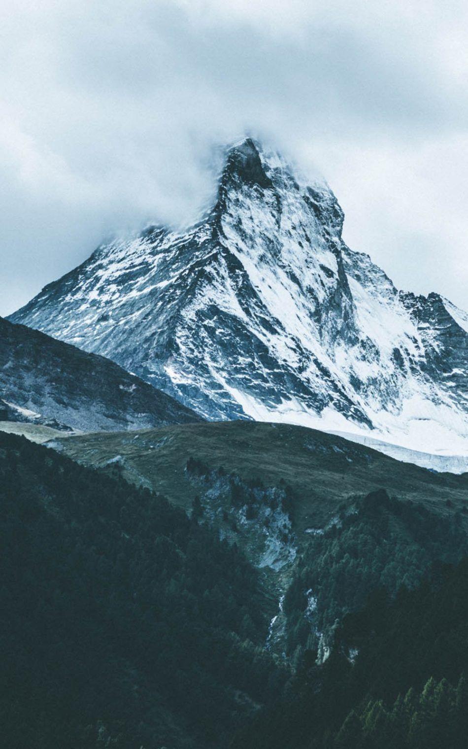 950x1520 Morning Foggy Mountain HD Mobile Wallpaper Town, View Of