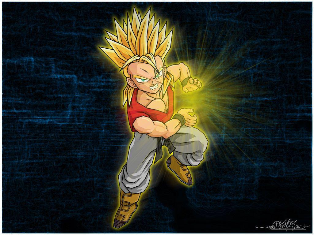 1024x768 DRAGON BALL Z WALLPAPERS: Kid Trunks super saiyan 1