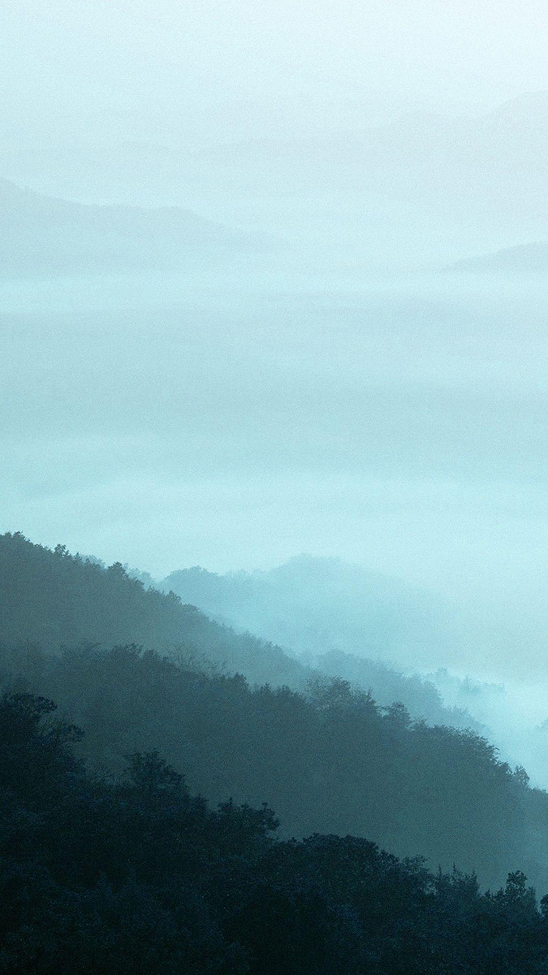 1080x1920 Mountain Fog Green Nature iPhone 8 Wallpaper Free Download