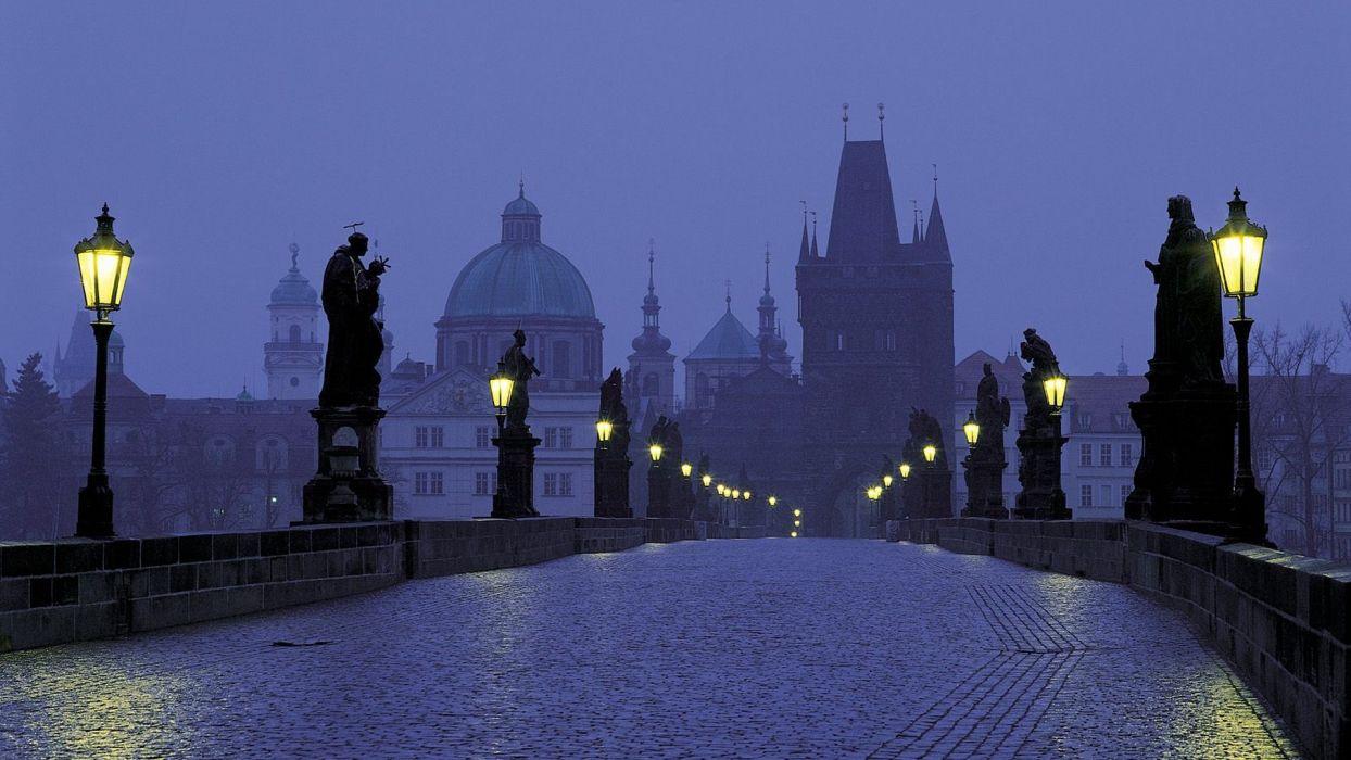 1244x700 Prague Czech Republic dusk Charles Bridge wallpaperx1080