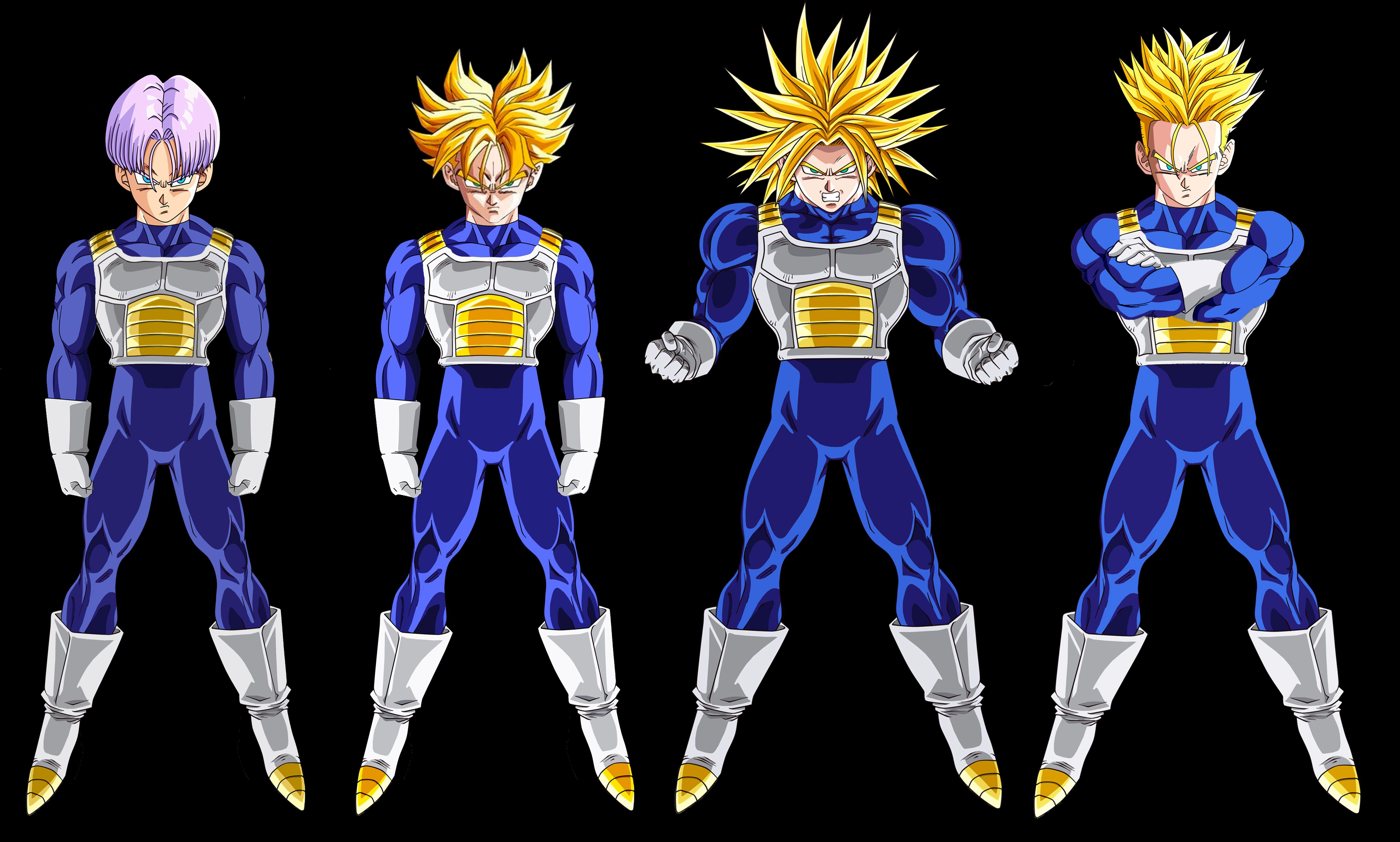 6023x3624 Free download Trunks Super Saiyan Tranformations