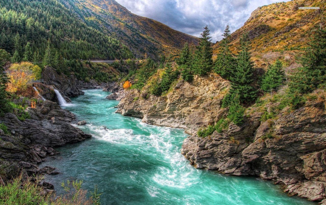 1280x804 Mountains River Rocks Trees wallpaper. Mountains River Rocks