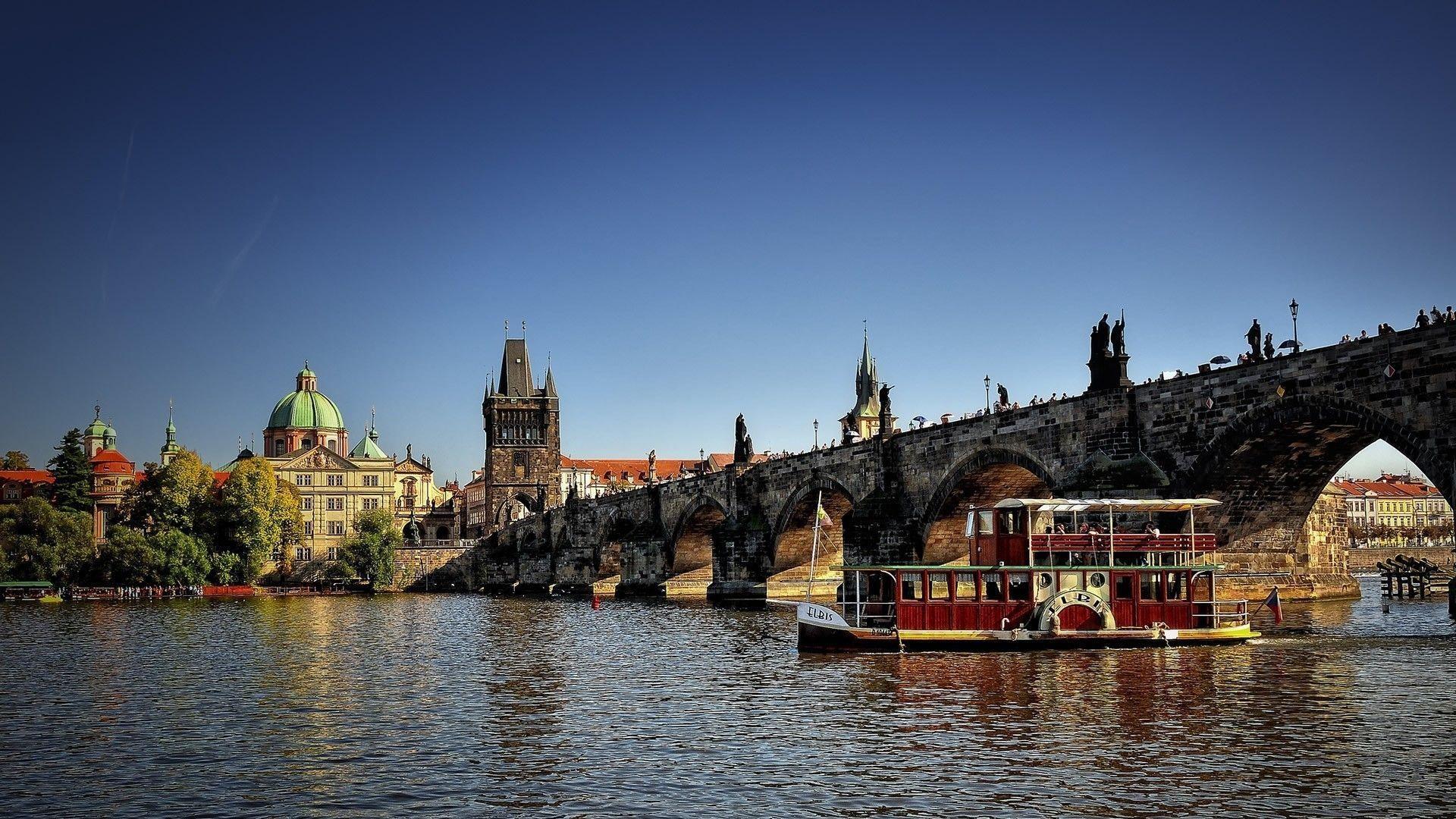 1920x1080 Prague czech republic historic rivers charles bridge 1920x1080