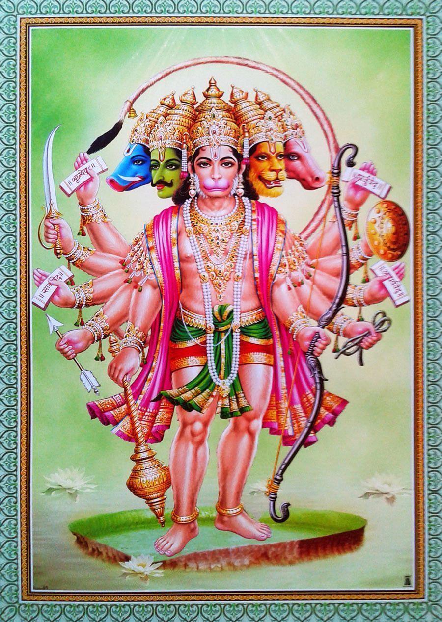 Best of Panchmukhi Hanuman Wallpapers -900x1268 Lord Panchmukhi Hanuman (via ebay: Indian_ash)