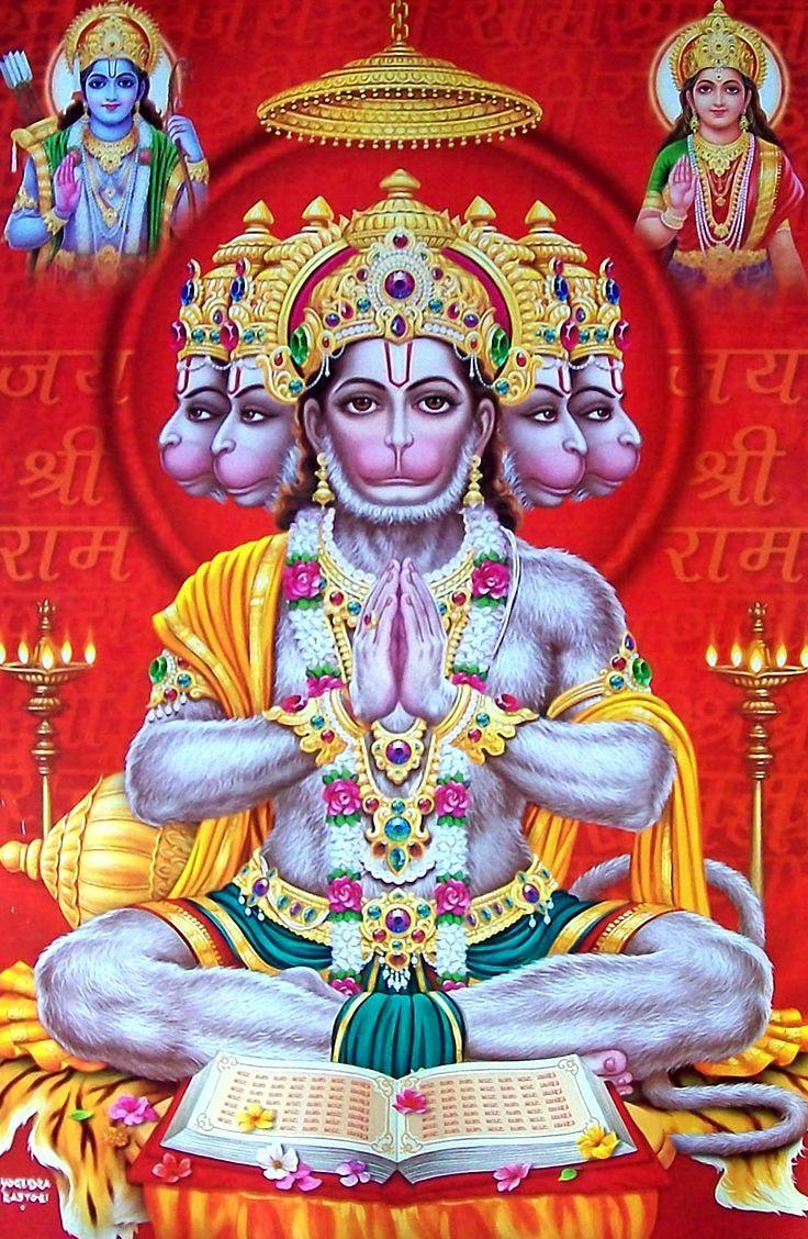 Best of Panchmukhi Hanuman Wallpapers -736x1128 Panchmukhi Hanuman. Lord hanuman, Happy hanuman jayanti, Hanuman