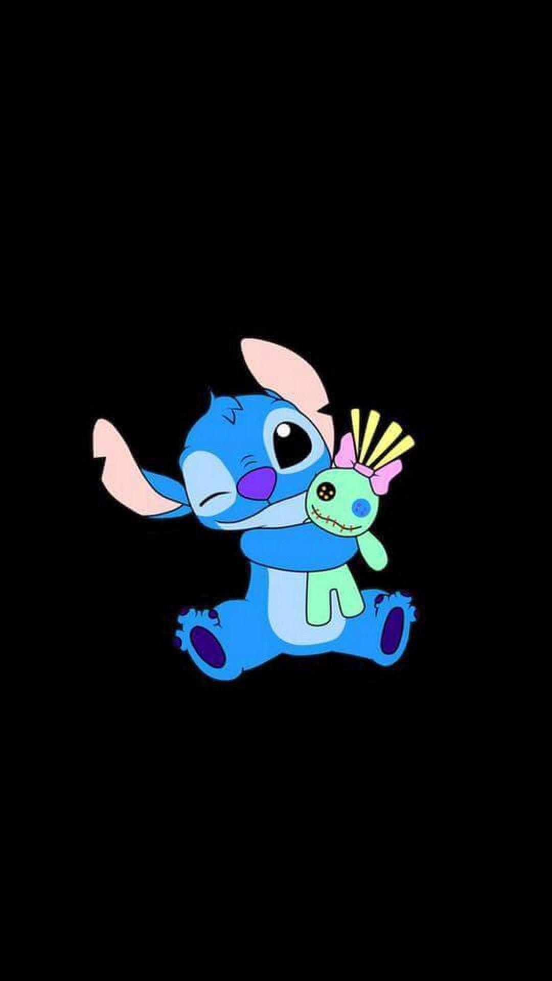 Download Pout away your troubles with this cute Kawaii Stitch. Wallpaper