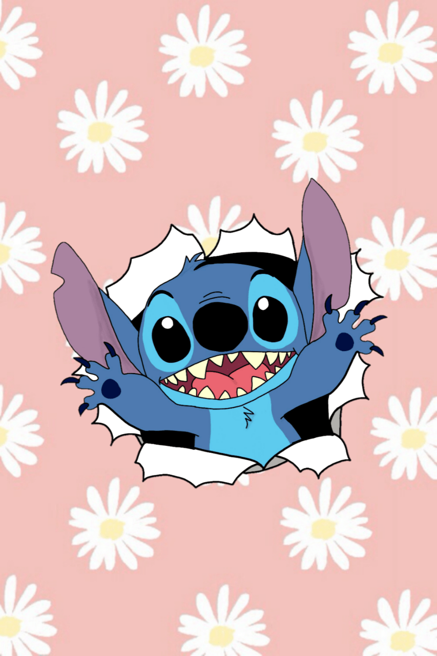 Aesthetic Stitch Cartoon posted by Zoey Thompson pink stitch HD phone  wallpaper  Pxfuel