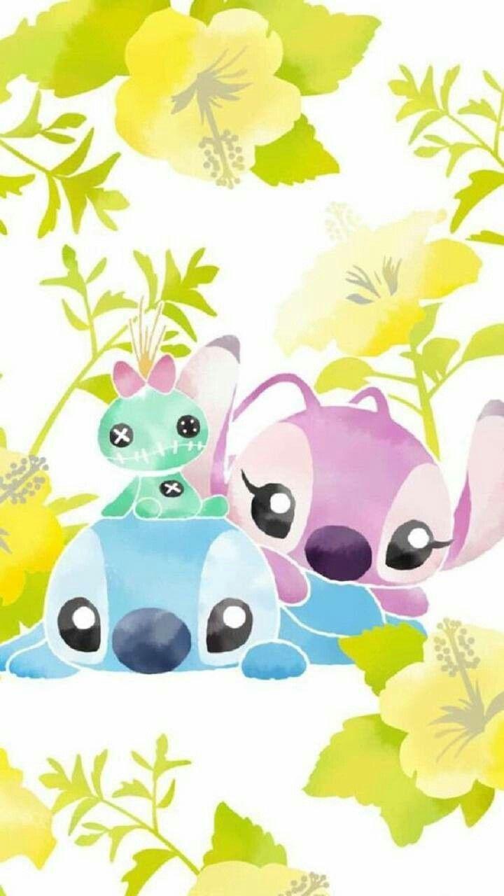 Lilo and stitch drawings Stitch and angel Cartoon wallpaper iphone