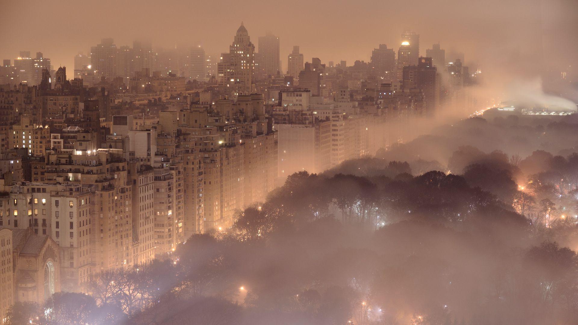1920x1080 Free download Fog Over New York City [1920x1080] for your Desktop