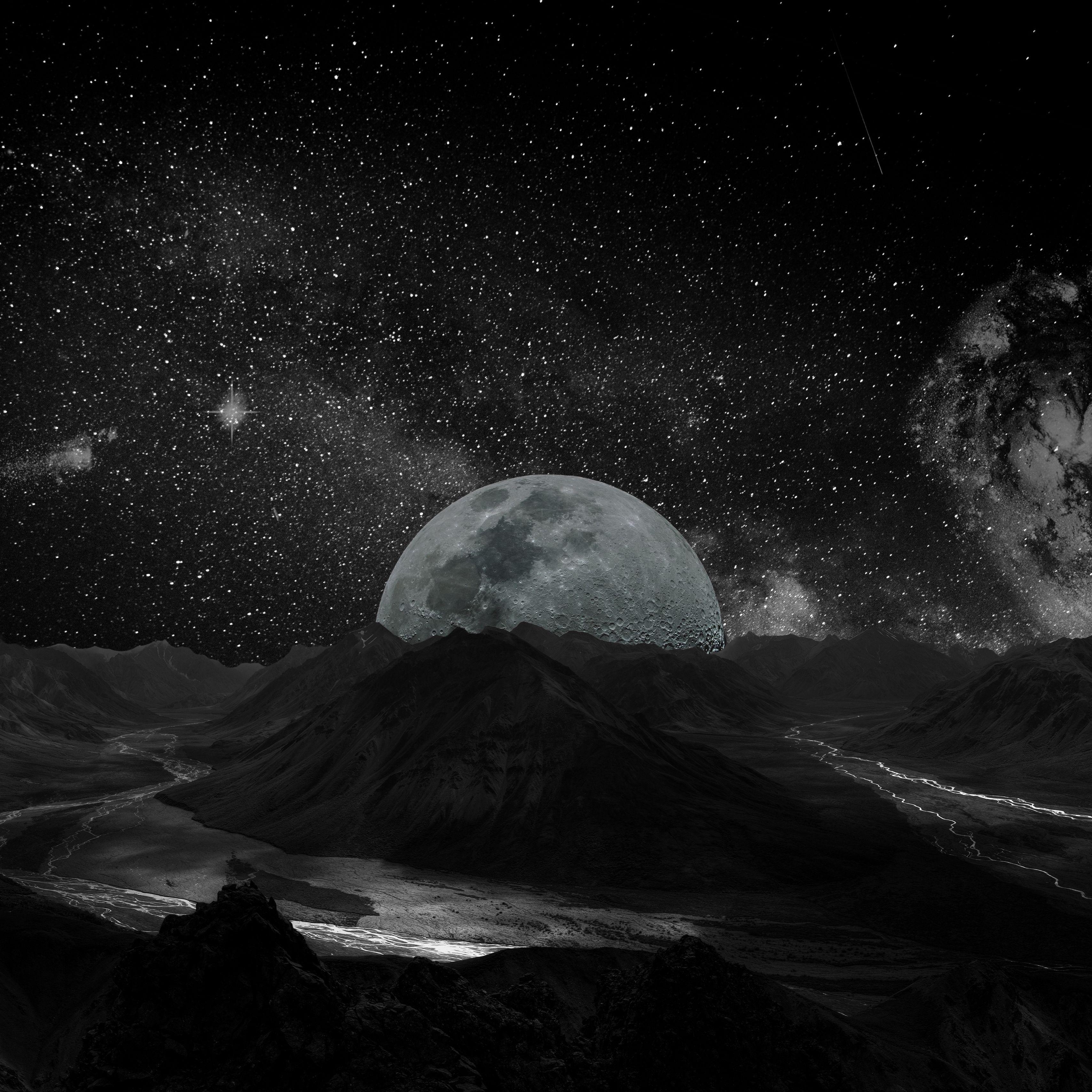 Moon Space Wallpapers - Top Free Moon Space Backgrounds - WallpaperAccess