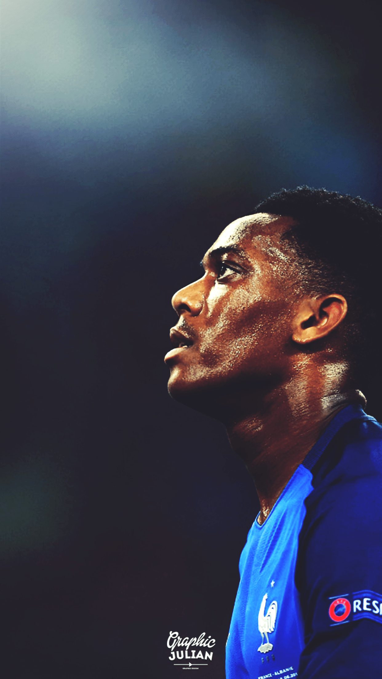 1242x2208 Anthony Martial Euro 2016 Mobile Wallpaper