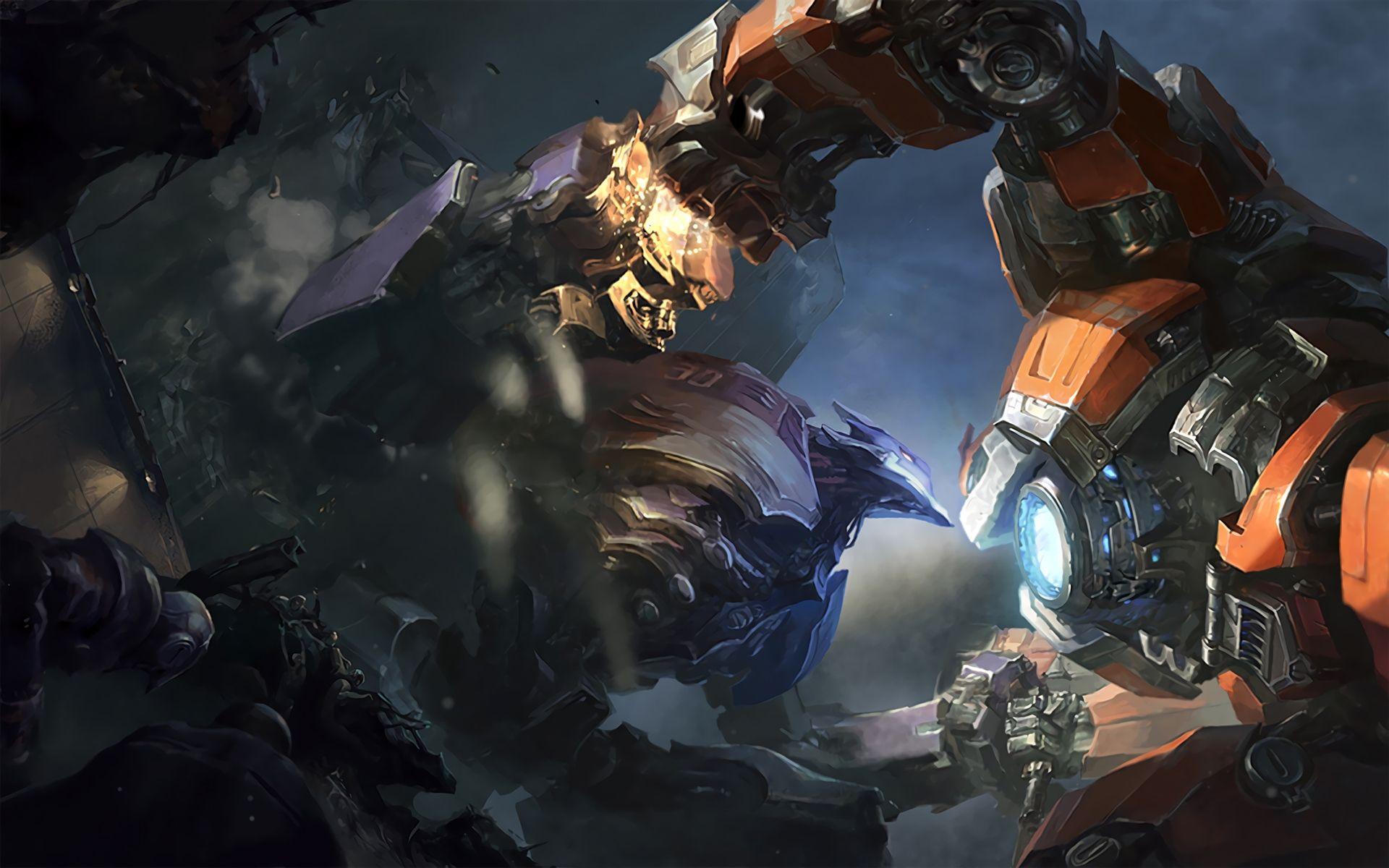 1920x1200 Mecha Zero Sion vs Mecha Malphite