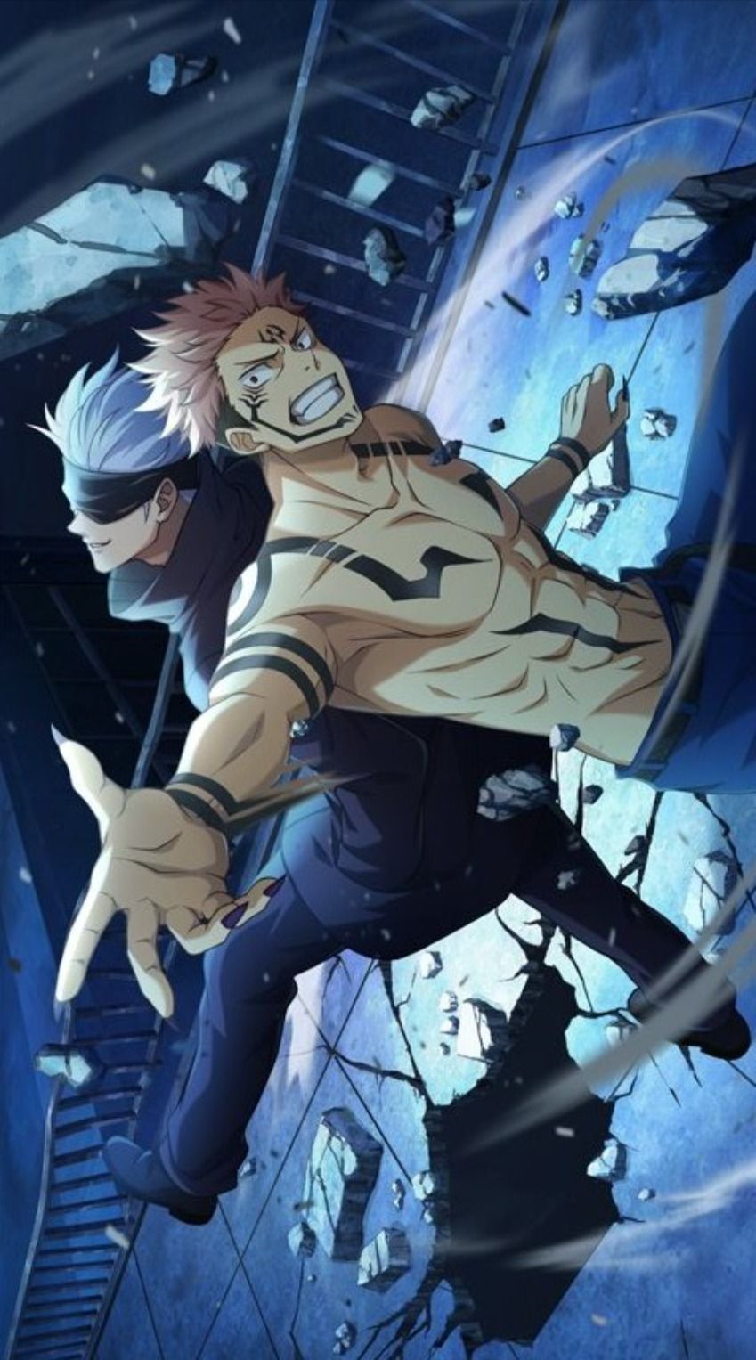 849x1527 Gojo Vs Sukuna iPhone Wallpaper