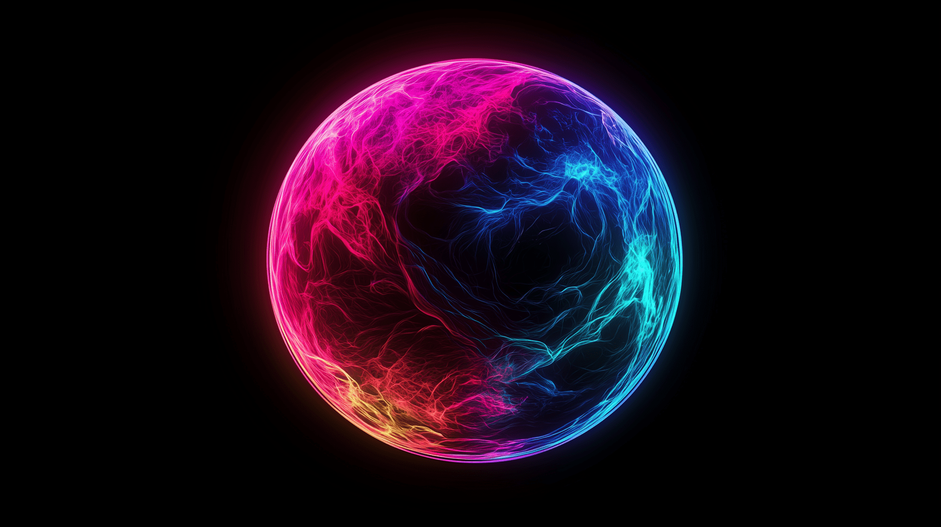 1920x1076 Colorful Circle HD Wallpaper: A Vibrant Sphere of Light
