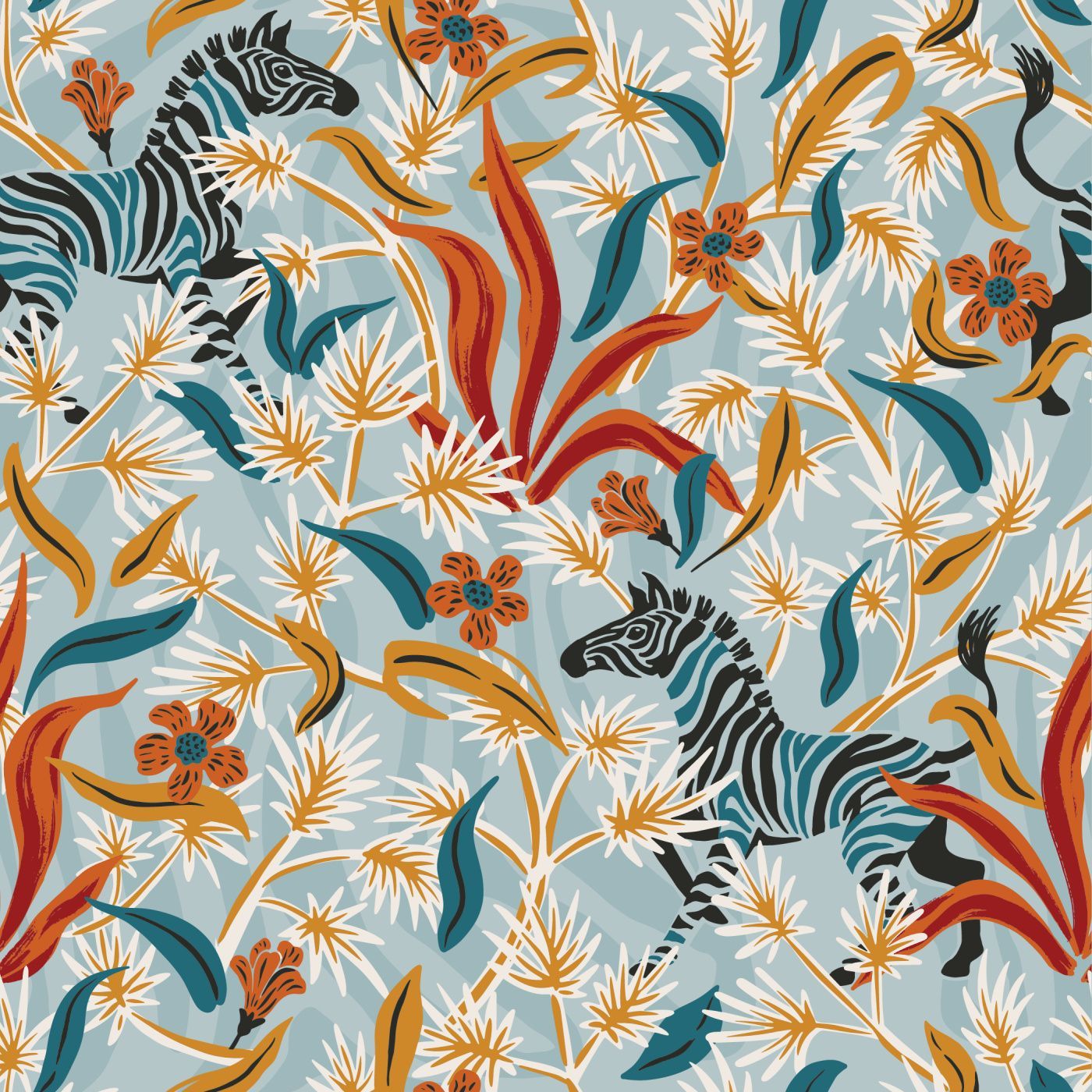 1400x1400 Boheme Zebra Wallpaper