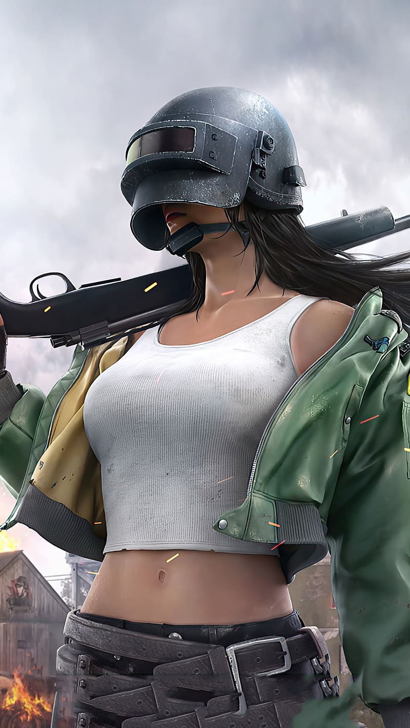 800x1422 Bgmi.sara.m bgmi, sara, m sniper, battelground mobile india, game, anime, HD phone wallpaper