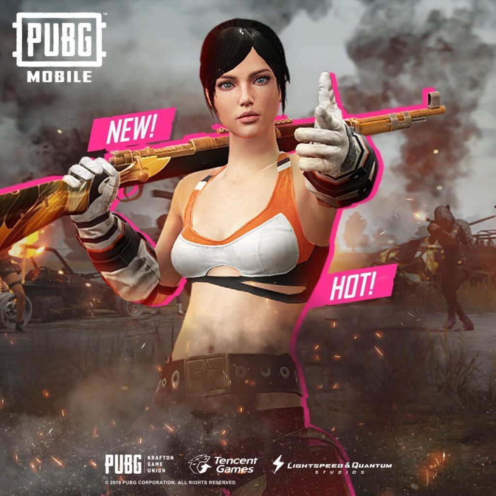 1024x1024 PUBG Mobile Sara Character HD Wallpaper