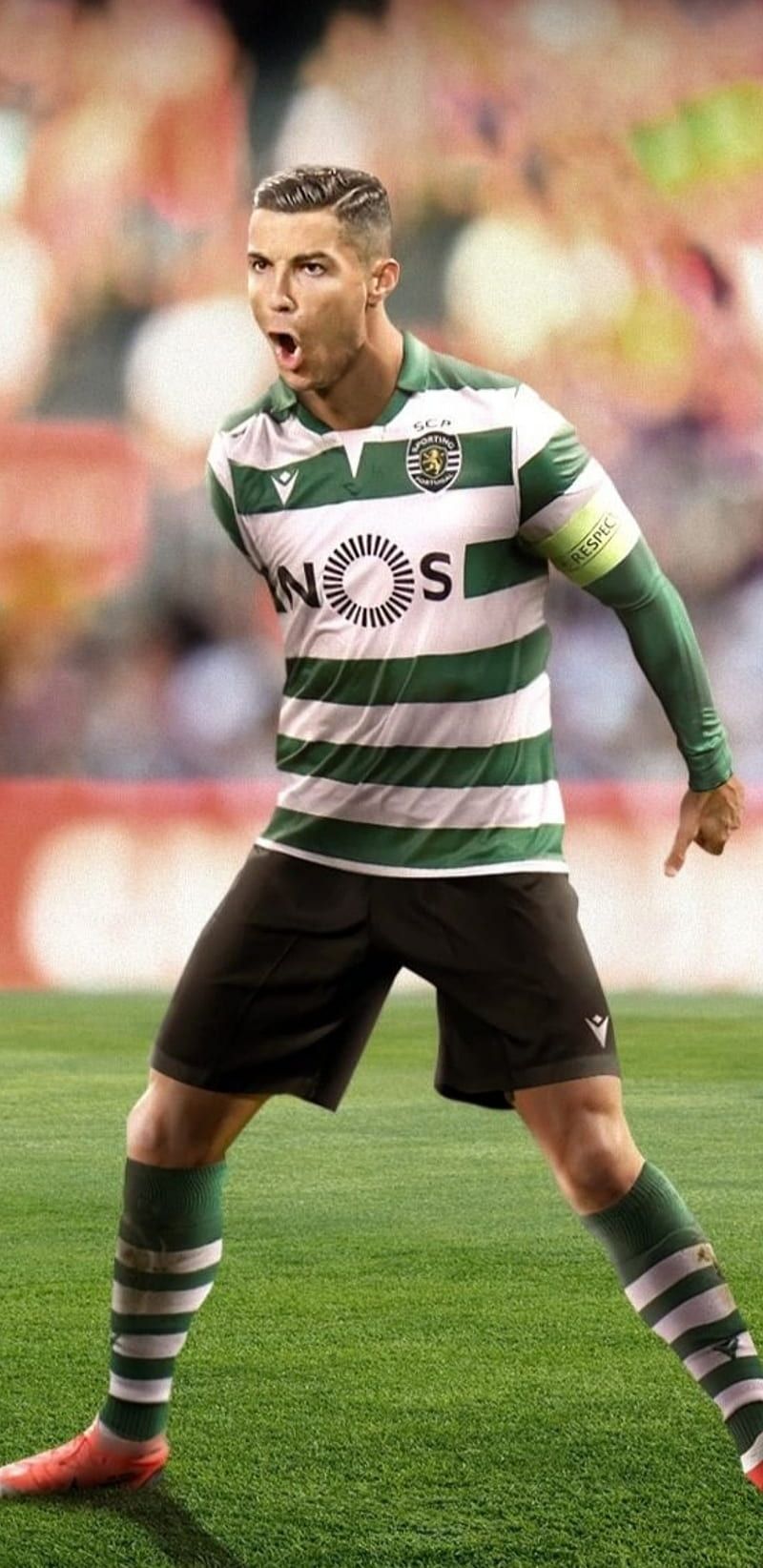 800x1644 CR7 Sporting, cristiano ronaldo, football, sporting cp, HD phone wallpaper