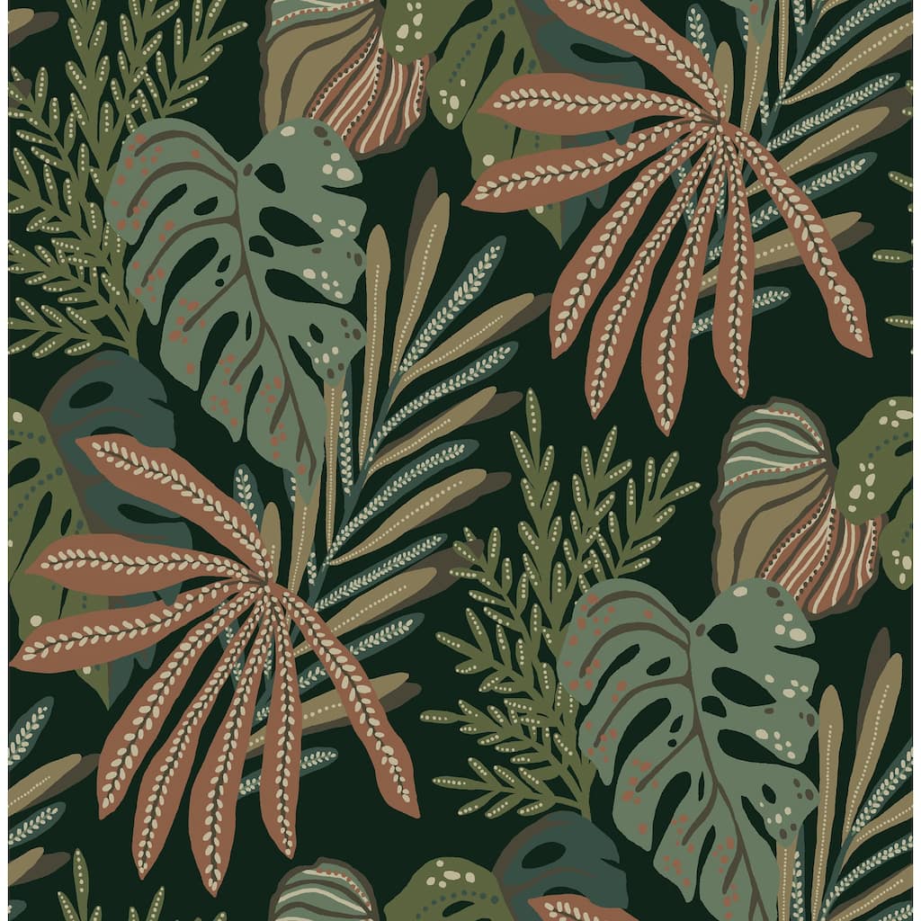 1024x1024 A Street Prints Alocasia Burgundy Tropical Foliage Wallpaper