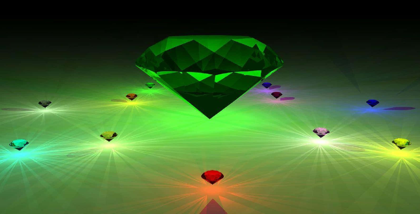 1766x900 Download Caption: A Collection of Shining Chaos Emeralds Wallpaper