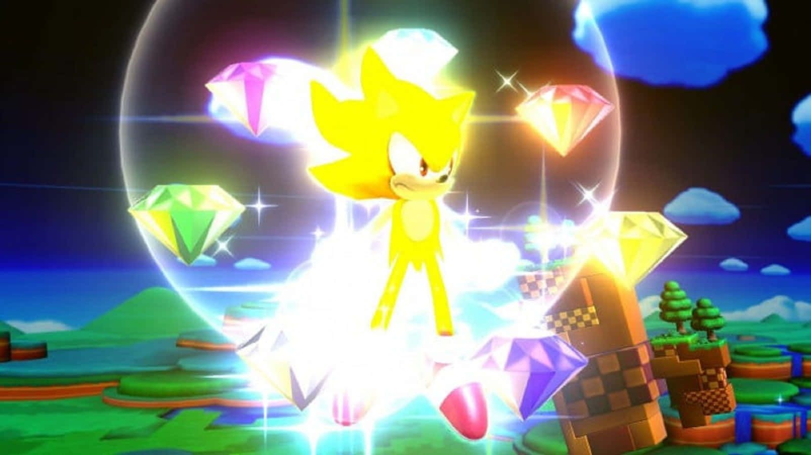 1603x900 Download Collection of Chaos Emeralds on black background Wallpaper