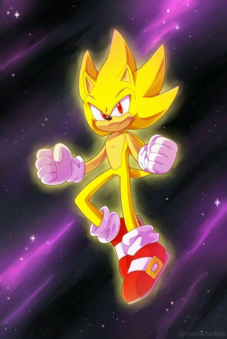 731x1094 HD Super Sonic Wallpaper