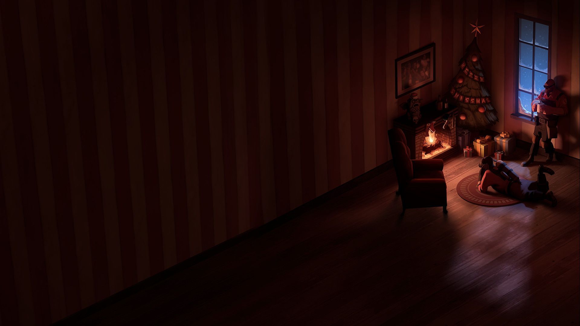 1920x1080 This wonderful TF2 wallpaper created for the 2018 Cozy Cottage Winter Sale