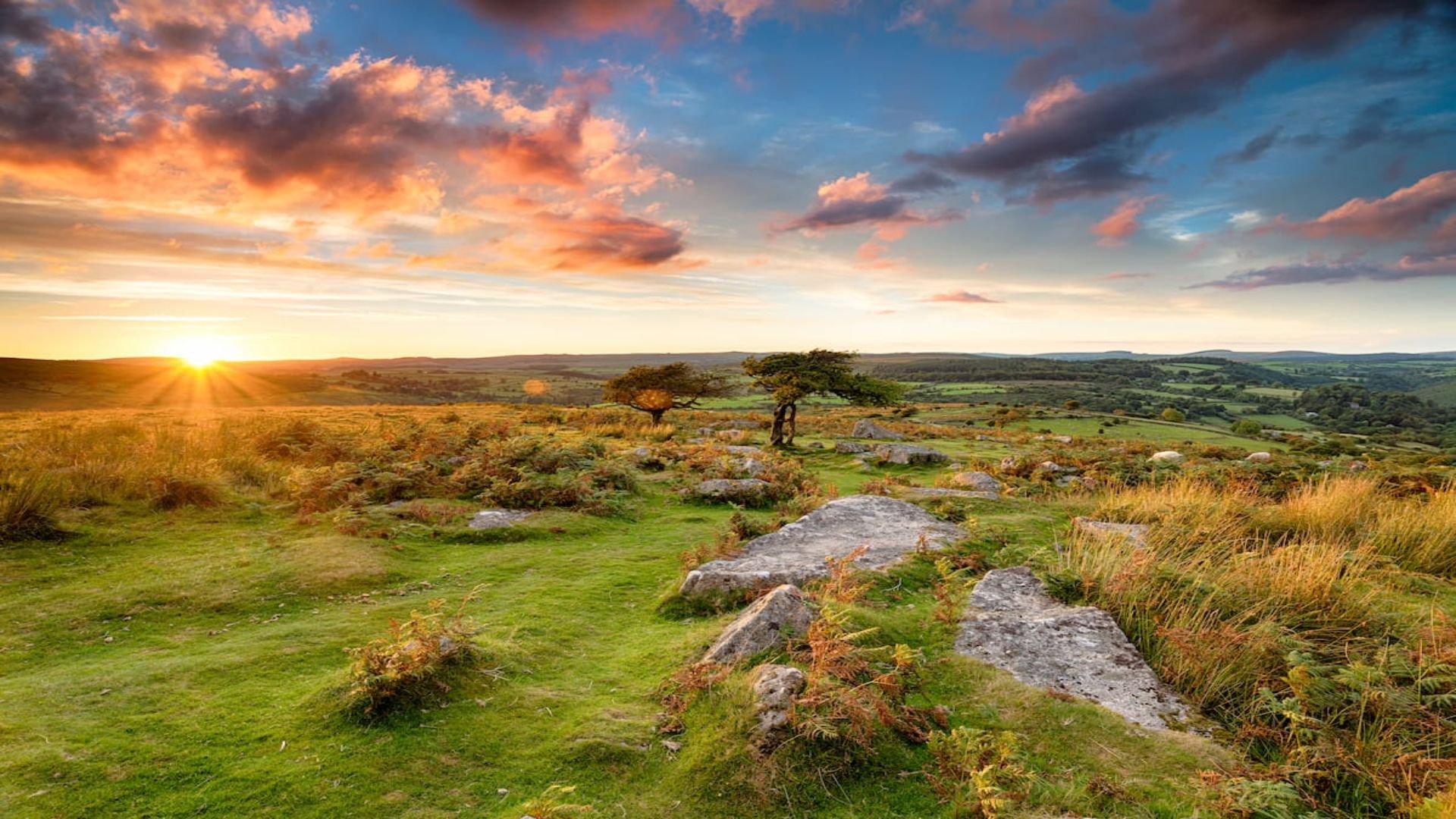 1920x1080 Dartmoor: Sunshine Amidst the Moors