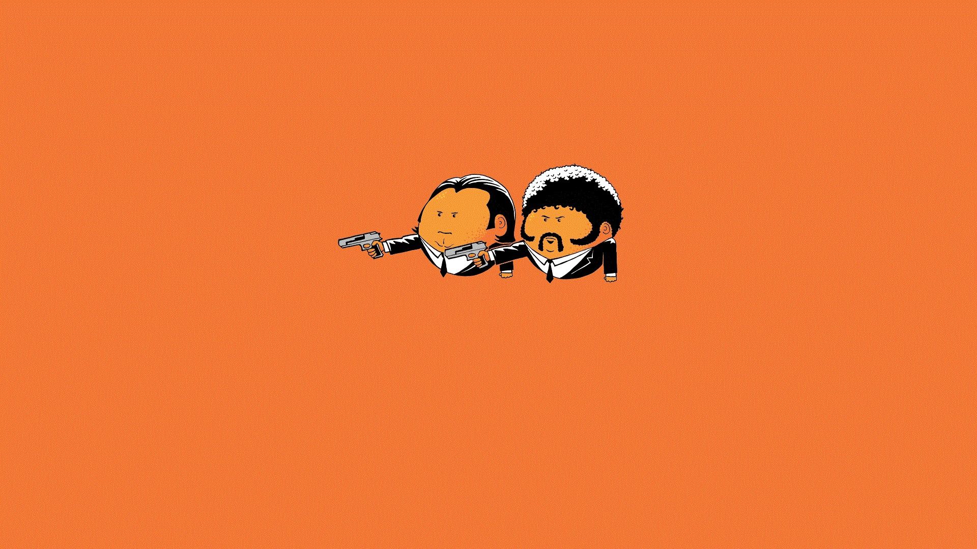 1920x1080 Wallpaper weapons, guy, pulp fiction, Pulp Fiction for mobile and desktop, section минимализм, resolution 1920x1080