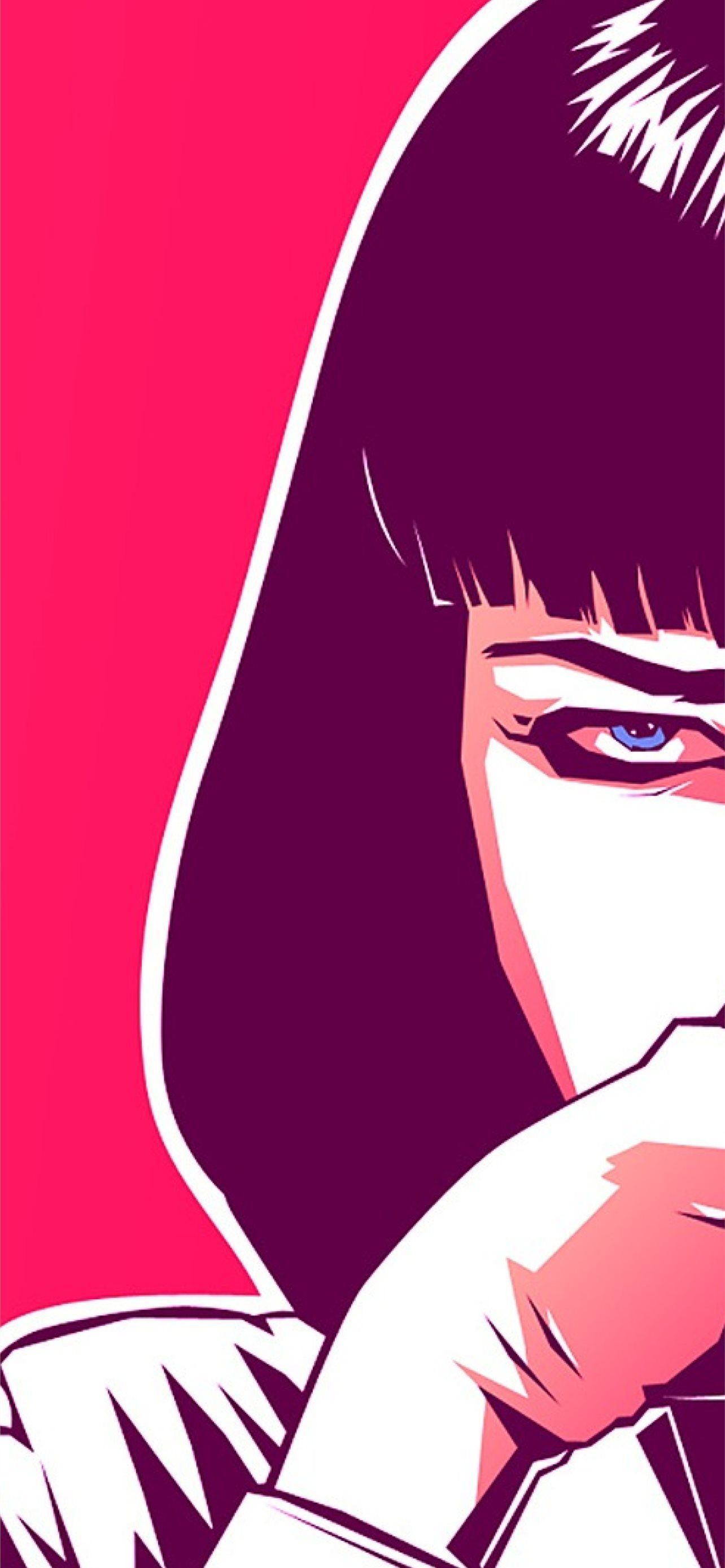 1284x2778 Mia Wallace Pulp Fiction Movie Artwork Resolution. iPhone Wallpaper Free Download