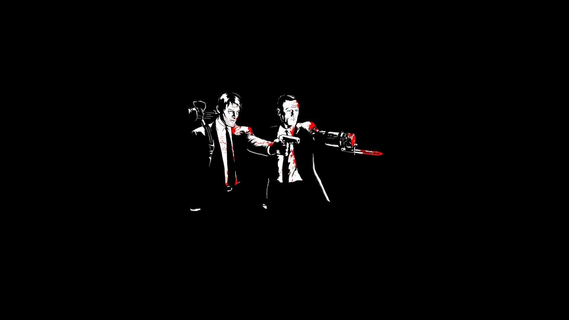 1920x1080 minimalism, movies, selective coloring, Pulp Fiction, darkness, screenshot, computer, HD Wallpaper