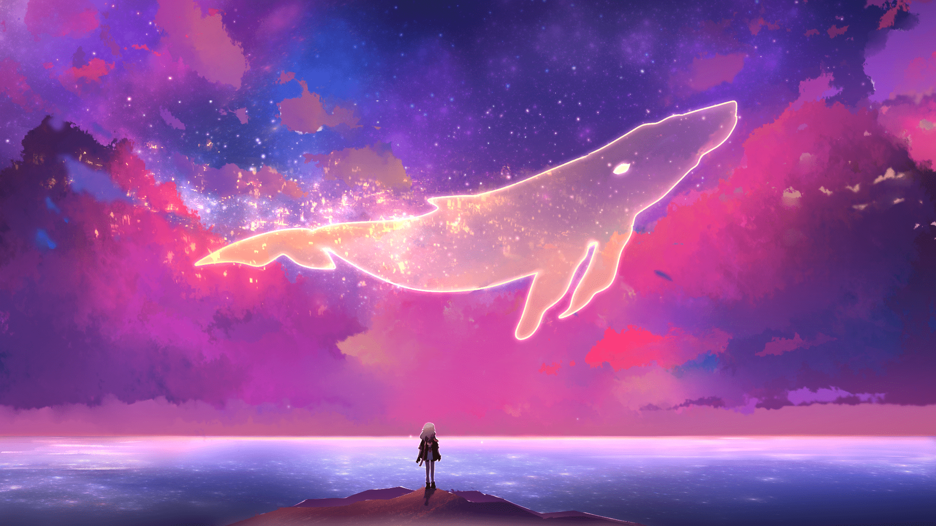 1920x1080 space whales are cool [OC]