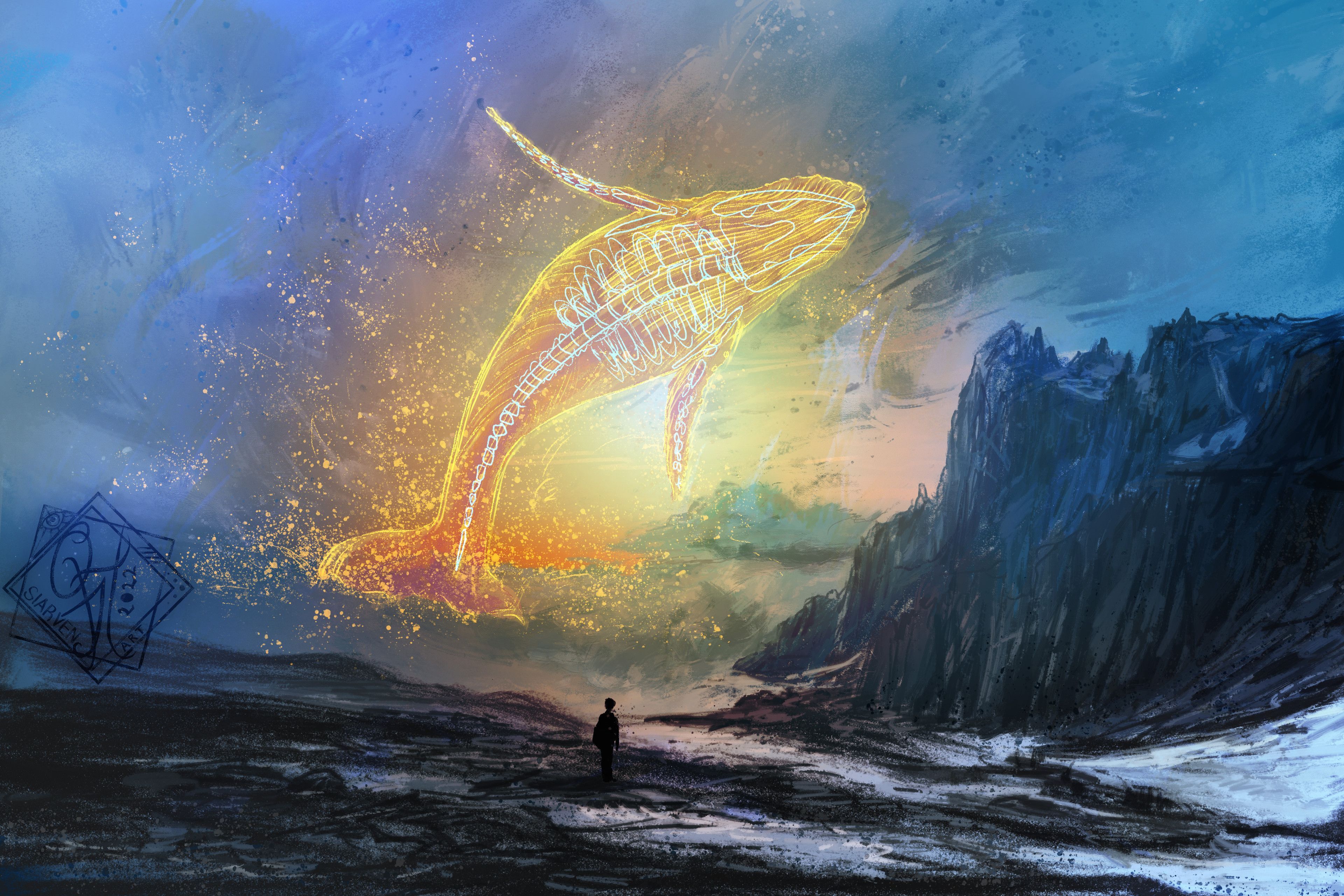 3840x2560 Sky Whale