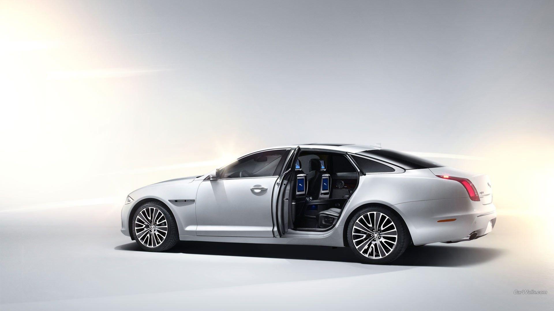 1920x1080 Gray Mercedes Benz Sedan, Jaguar XJ, Car, Jaguar (car), Silver