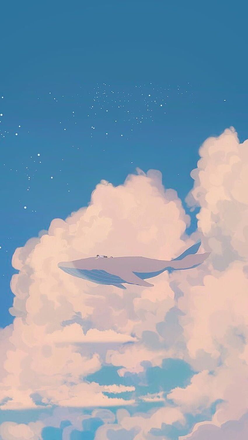 850x1509 Sky whales HD wallpaper