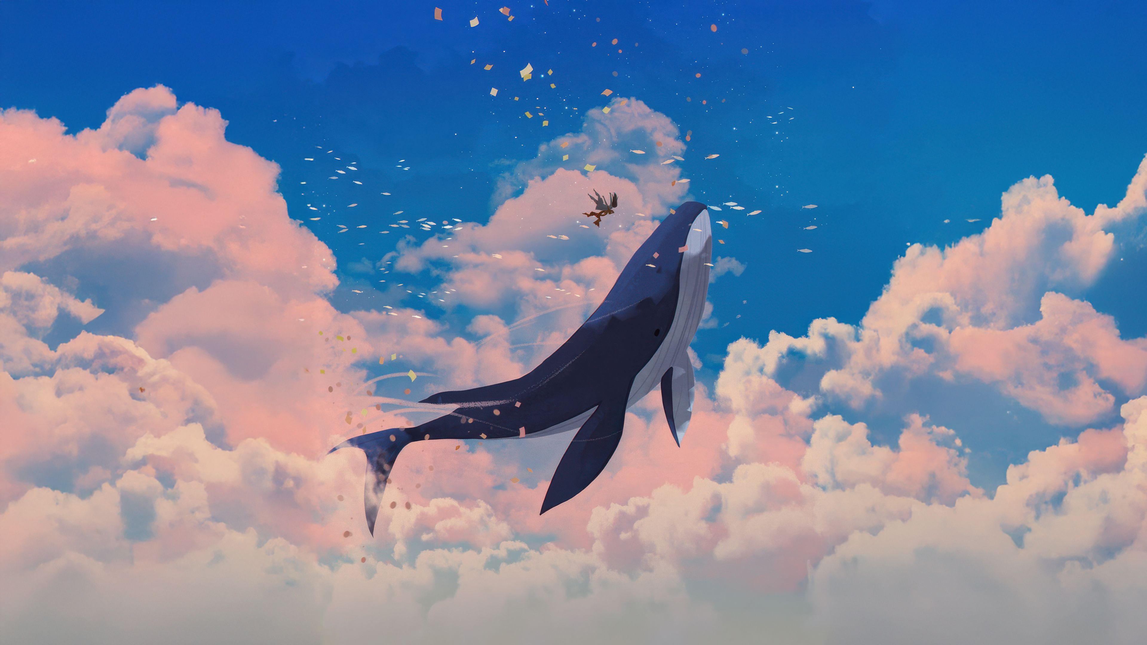 3840x2160 Skywhale In The Clouds Wallpaper, HD Artist Wallpaper, 4k Wallpaper, Image, Background, Photos and Picture