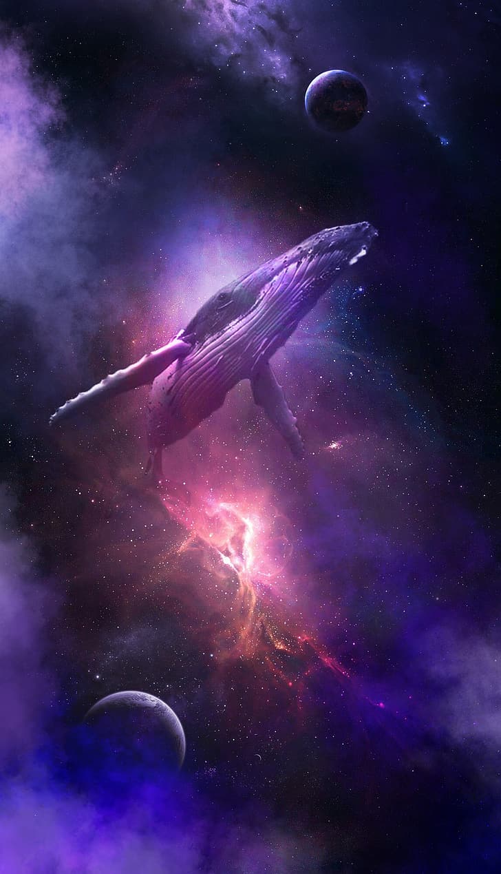 728x1269 Space whale 1080P, 2K, 4K, 5K HD wallpaper free download