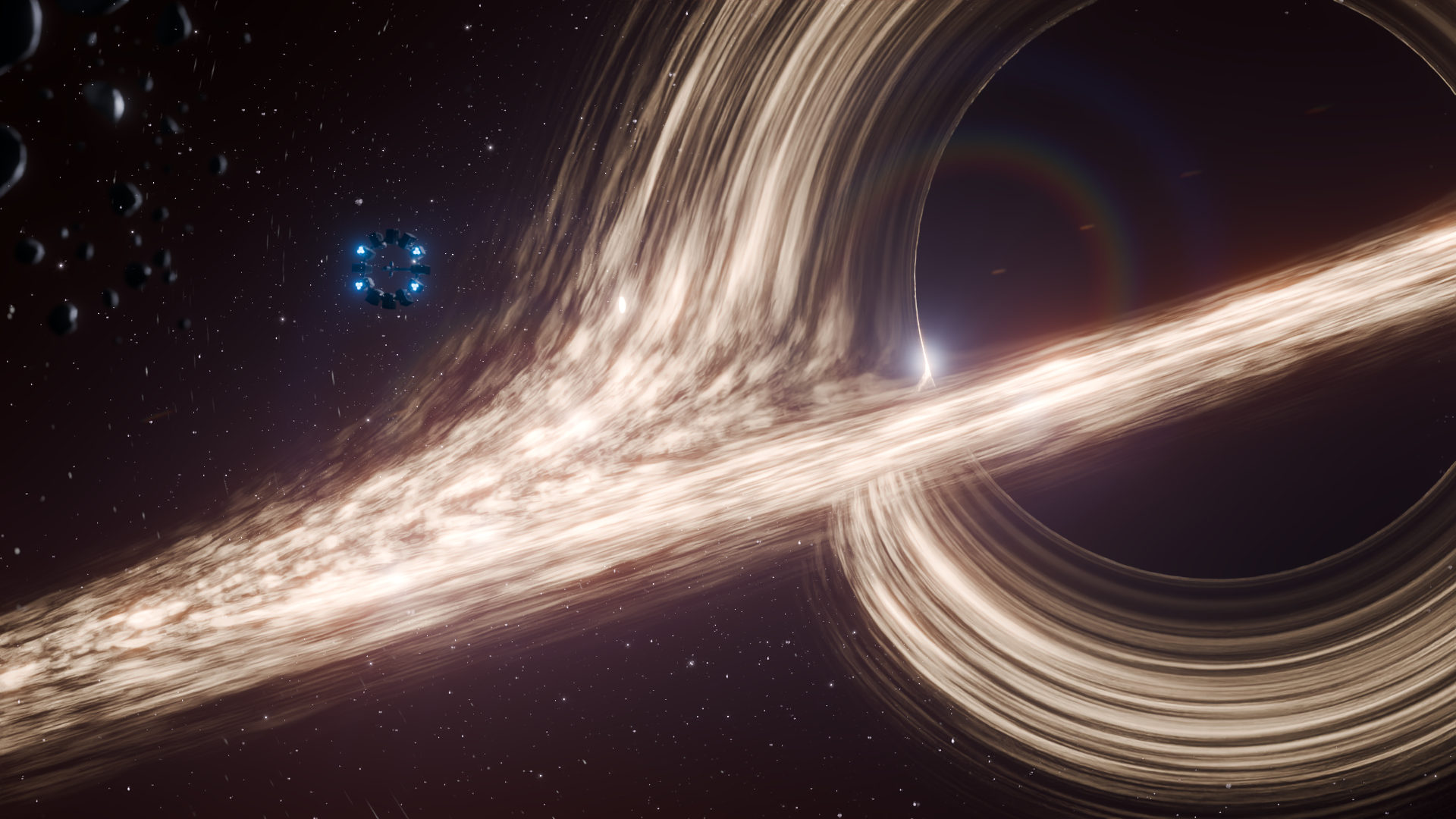 1920x1080 1920x1080) Interstellar Black Hole Wallpaper by Me (Made in Blender)