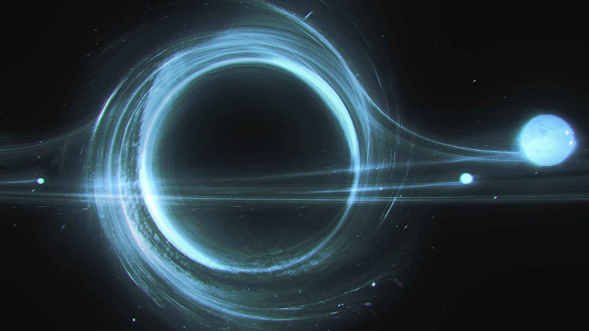 1920x1080 Wallpaper space, hole, art, science fiction, Concept Art, black hole, Environments, The wormhole for mobile and desktop, section космос, resolution 1920x1080